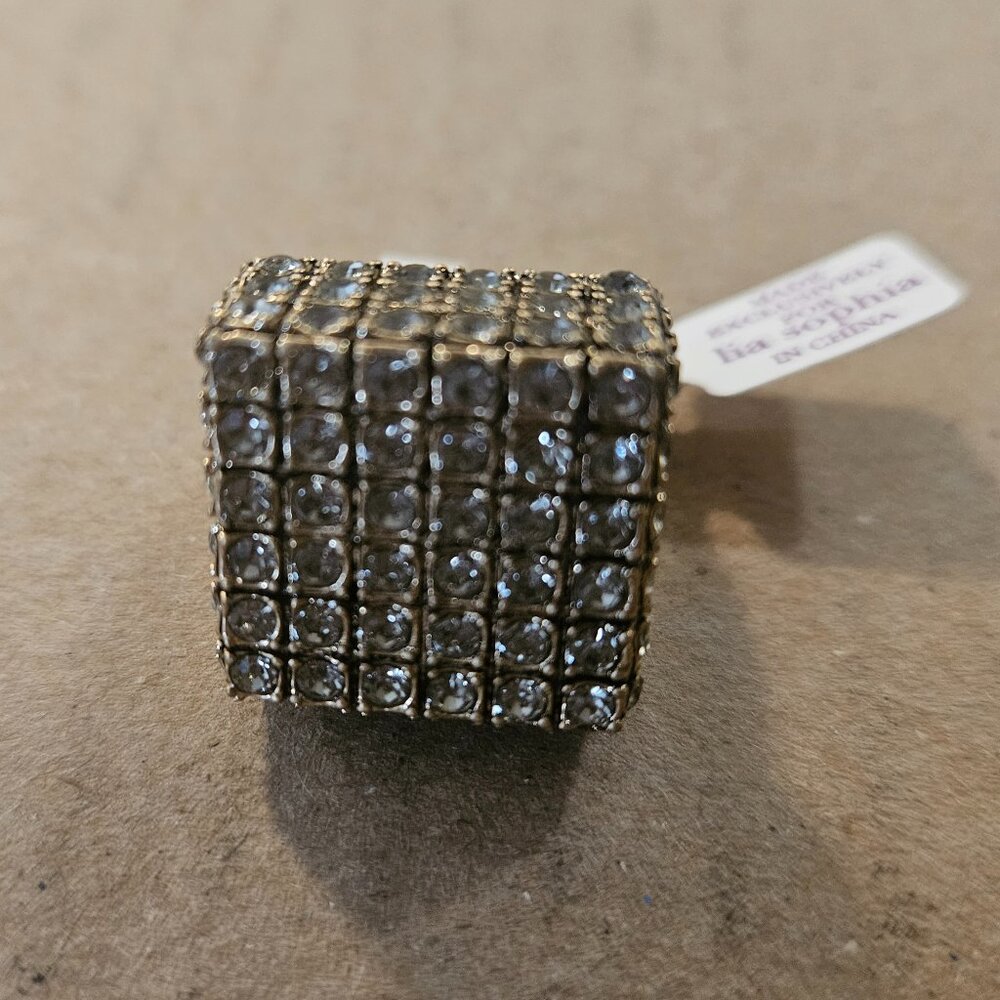 Lia Sophia “diamond” cube ring size 7 NWT